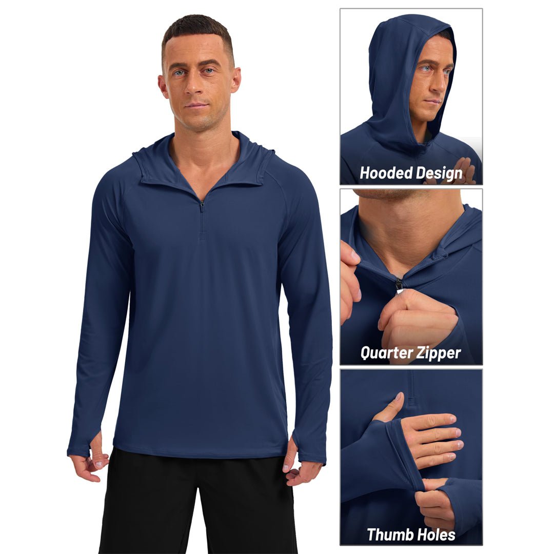 Quarter Zip UPF 50+ Sun Protection Hoodie Shirts