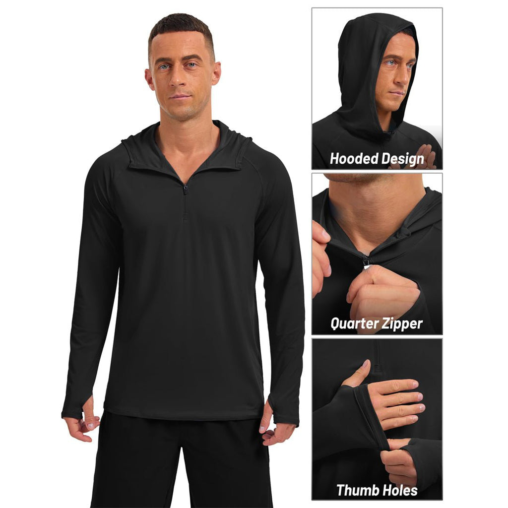 Quarter Zip UPF 50+ Sun Protection Hoodie Shirts