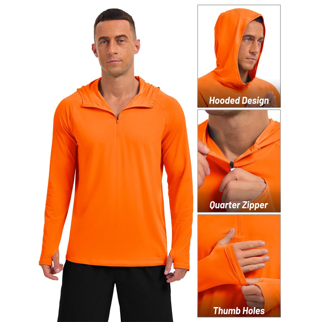 Quarter Zip UPF 50+ Sun Protection Hoodie Shirts