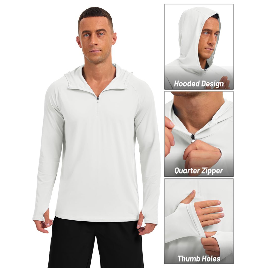Quarter Zip UPF 50+ Sun Protection Hoodie Shirts