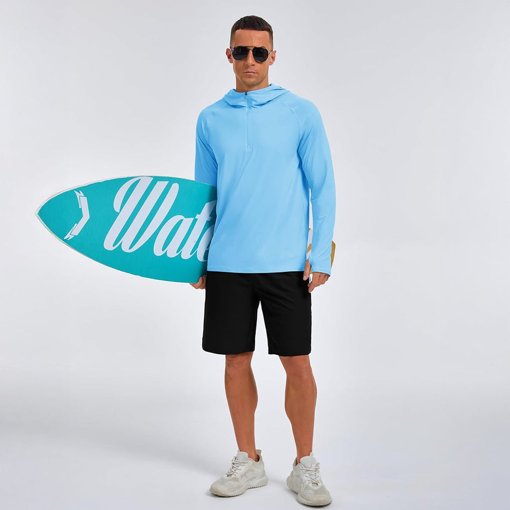 Quarter Zip UPF 50+ Sun Protection Hoodie Shirts