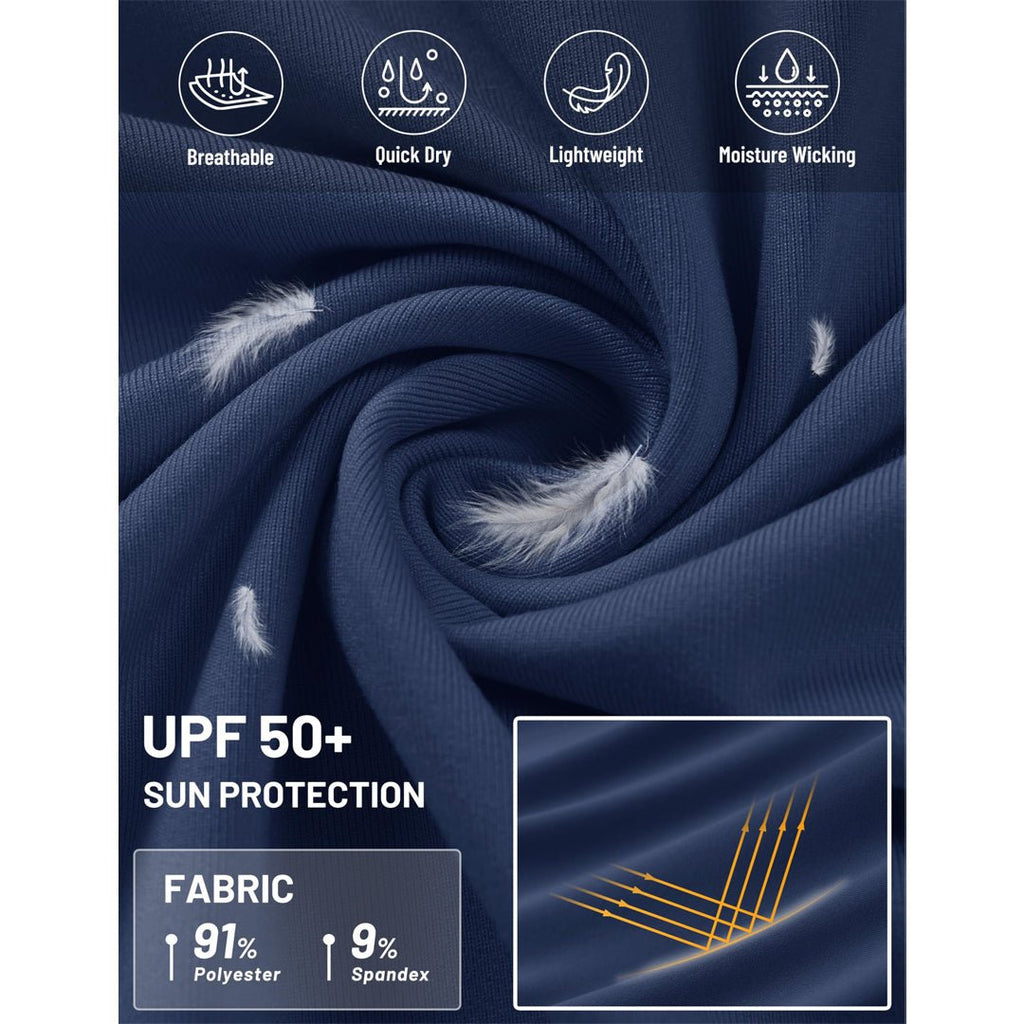 Quarter Zip UPF 50+ Sun Protection Hoodie Shirts