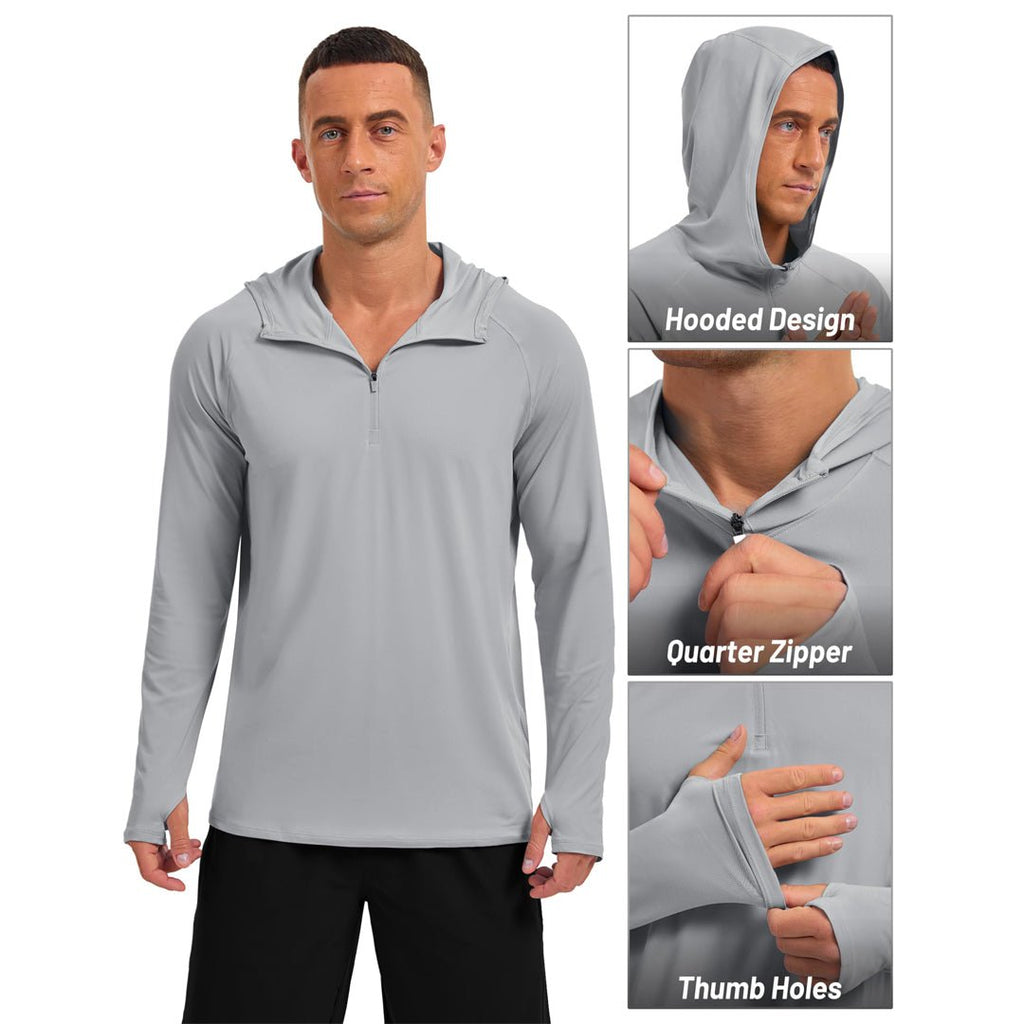 Quarter Zip UPF 50+ Sun Protection Hoodie Shirts