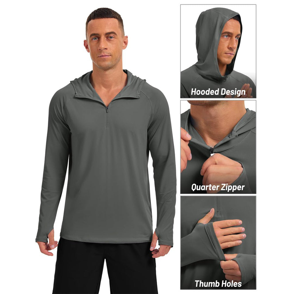 Quarter Zip UPF 50+ Sun Protection Hoodie Shirts