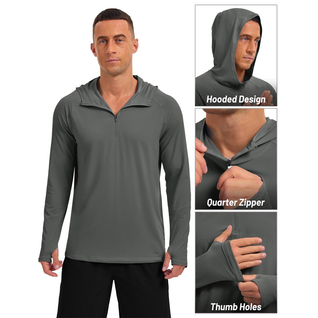 Quarter Zip UPF 50+ Sun Protection Hoodie Shirts