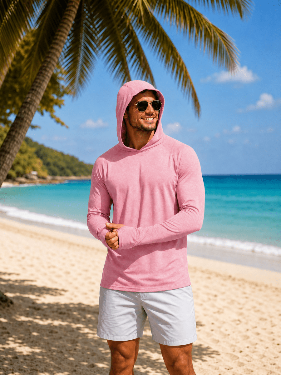 Men's UPF 50+ Sun Protection Hoodies with Thumb Holes