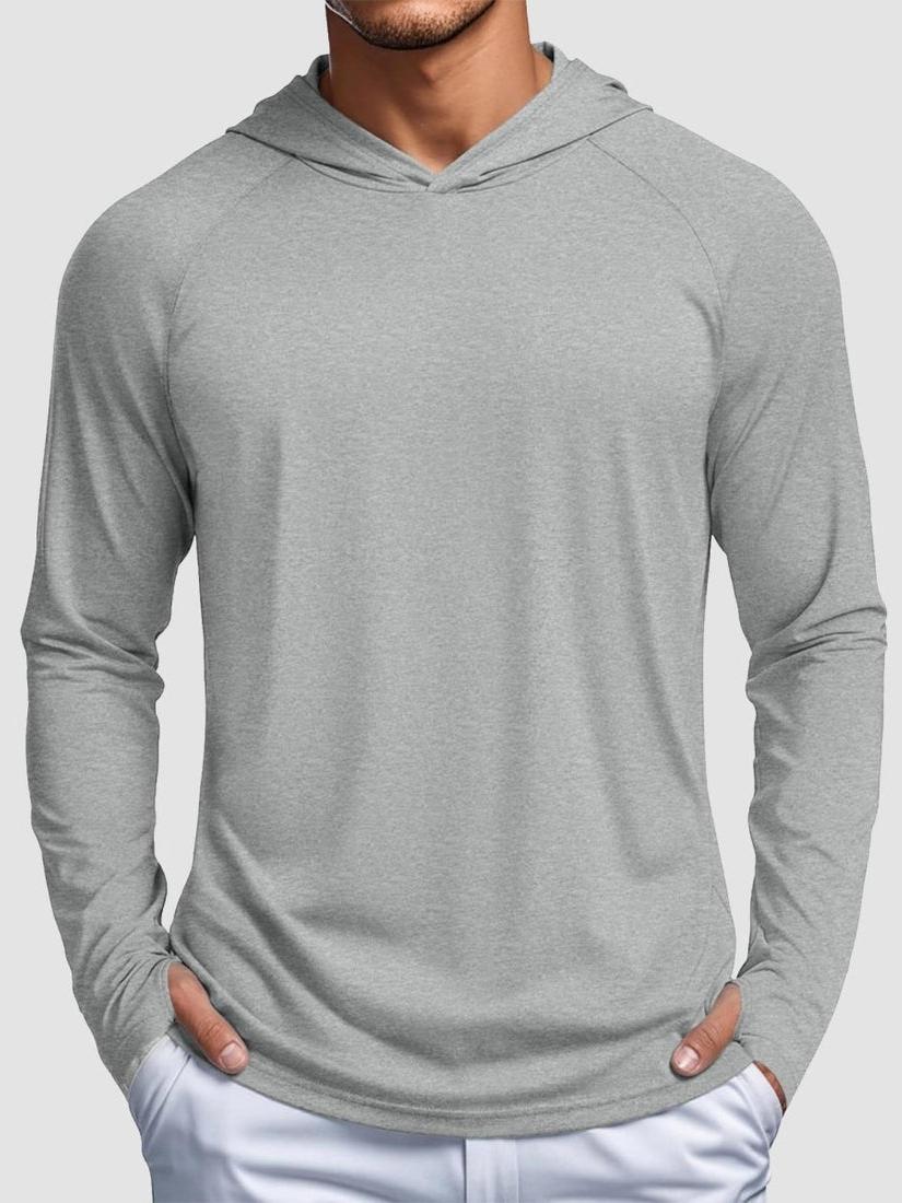 Men's UPF 50+ Sun Protection Hoodies with Thumb Holes
