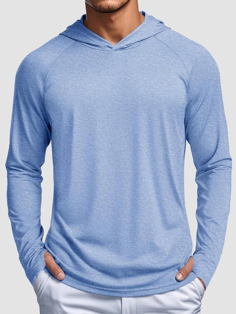 Men's UPF 50+ Sun Protection Hoodies with Thumb Holes