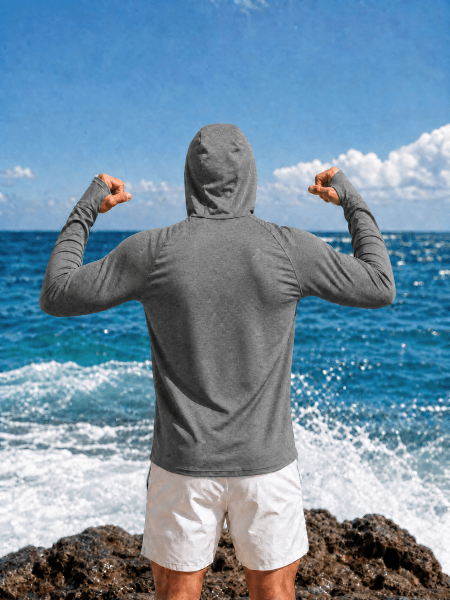 Men's UPF 50+ Sun Protection Hoodies with Thumb Holes