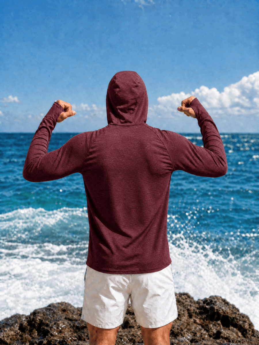 Men's UPF 50+ Sun Protection Hoodies with Thumb Holes