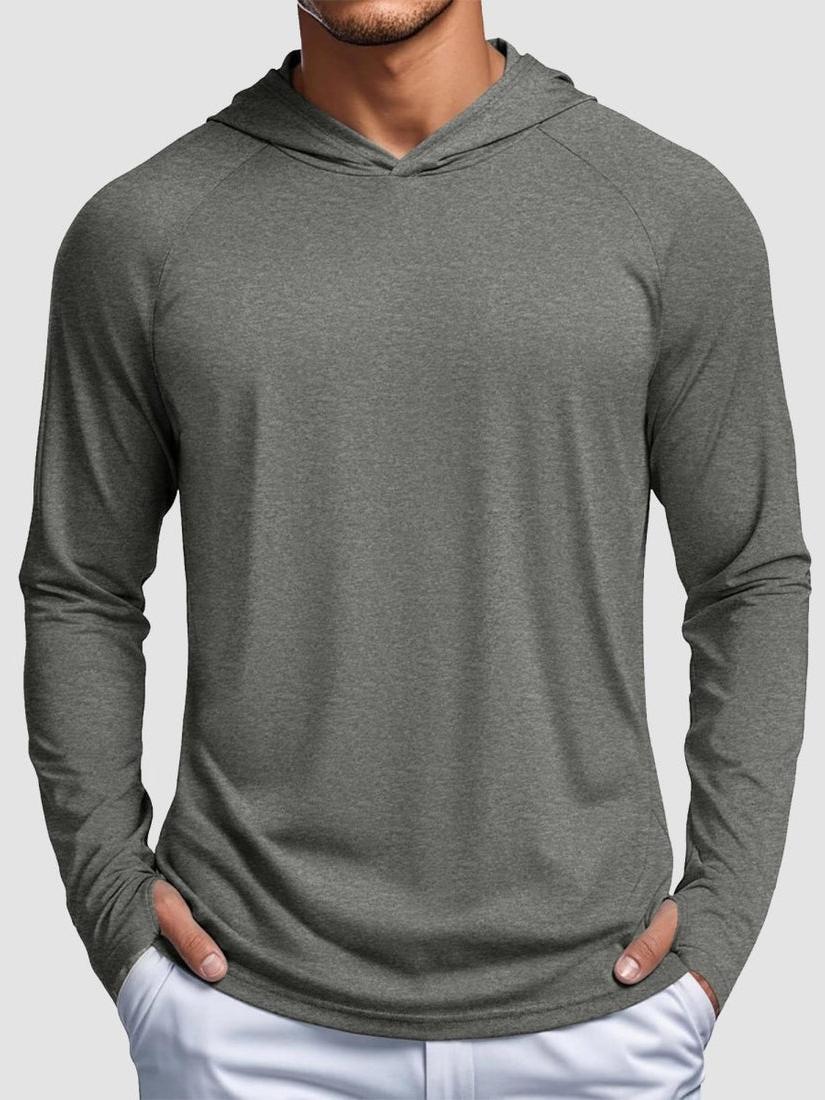 Men's UPF 50+ Sun Protection Hoodies with Thumb Holes