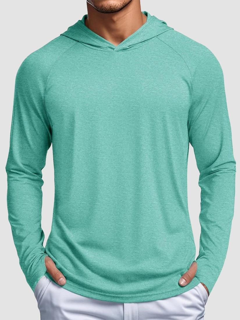 Men's UPF 50+ Sun Protection Hoodies with Thumb Holes