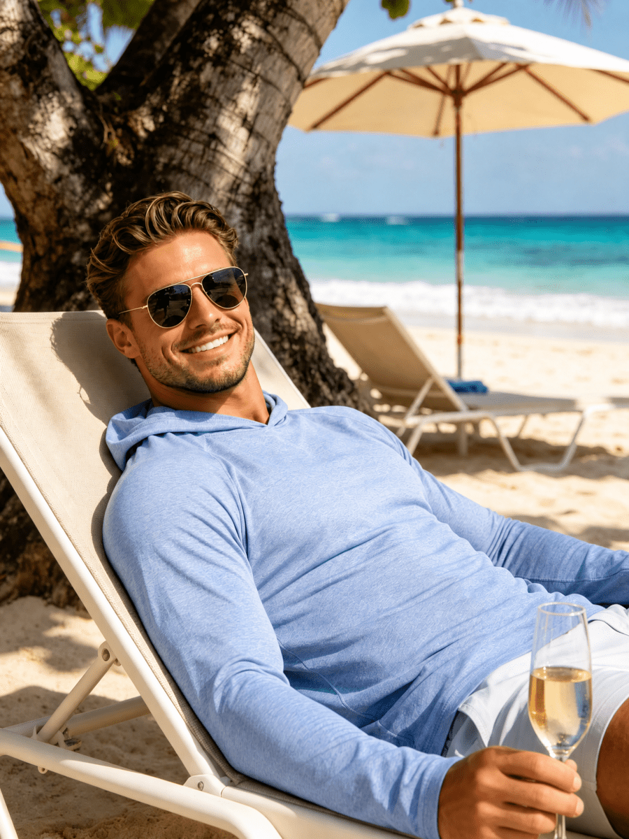 Men's UPF 50+ Sun Protection Hoodies with Thumb Holes
