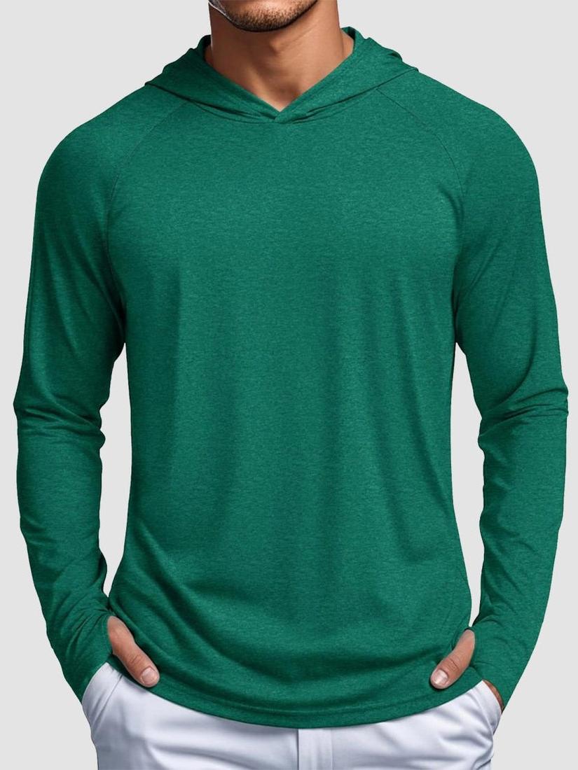 Men's UPF 50+ Sun Protection Hoodies with Thumb Holes