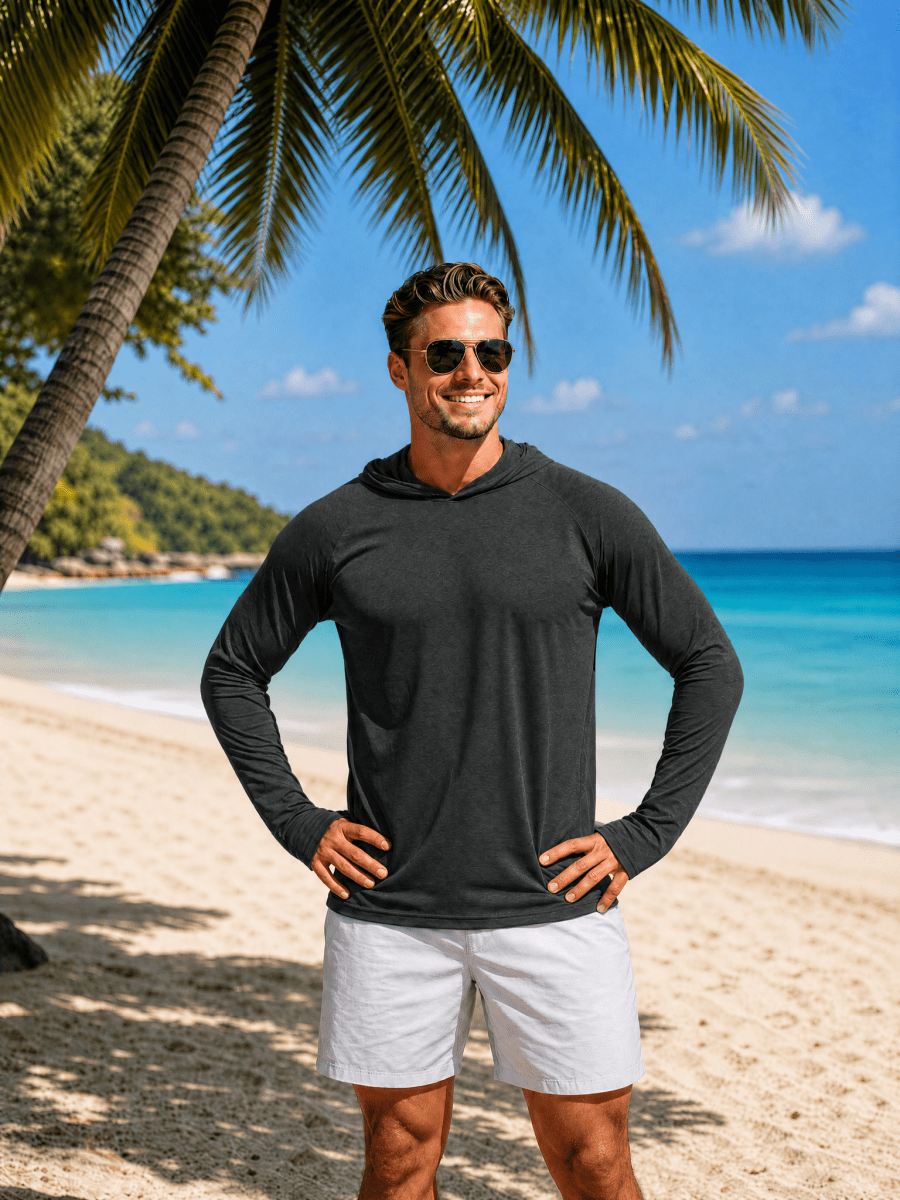 Men's UPF 50+ Sun Protection Hoodies with Thumb Holes