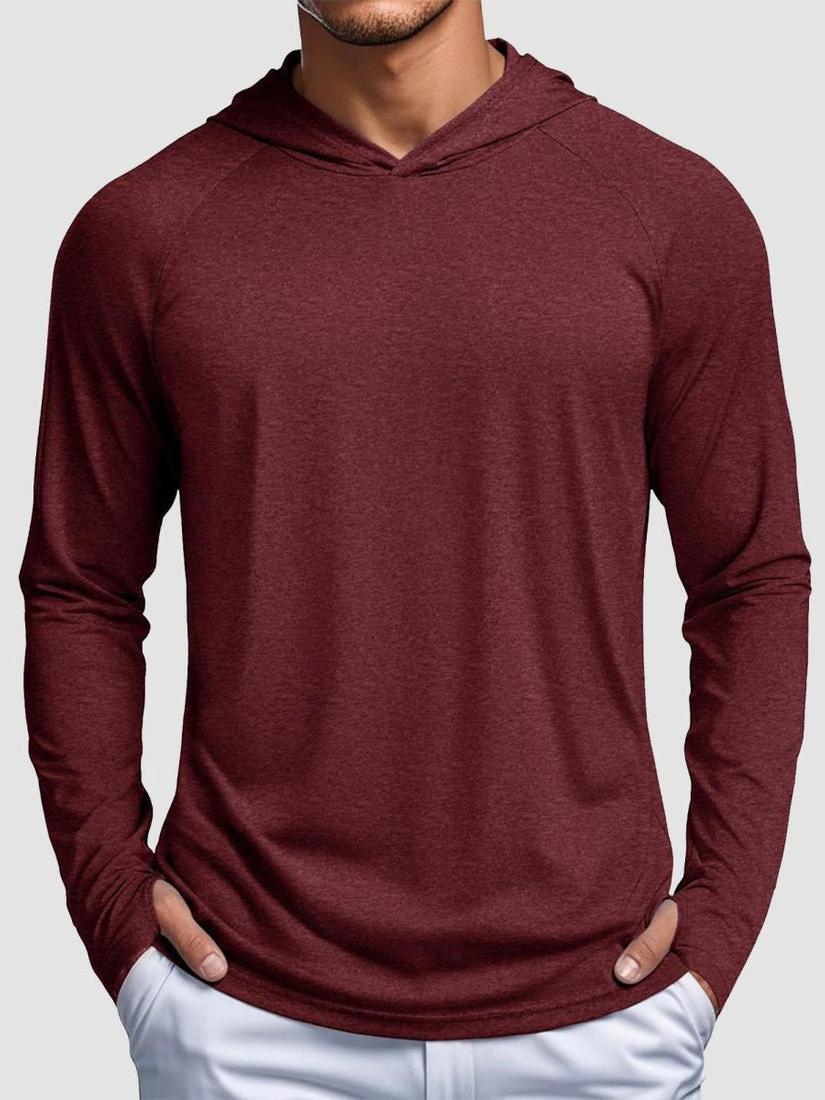 Men's UPF 50+ Sun Protection Hoodies with Thumb Holes