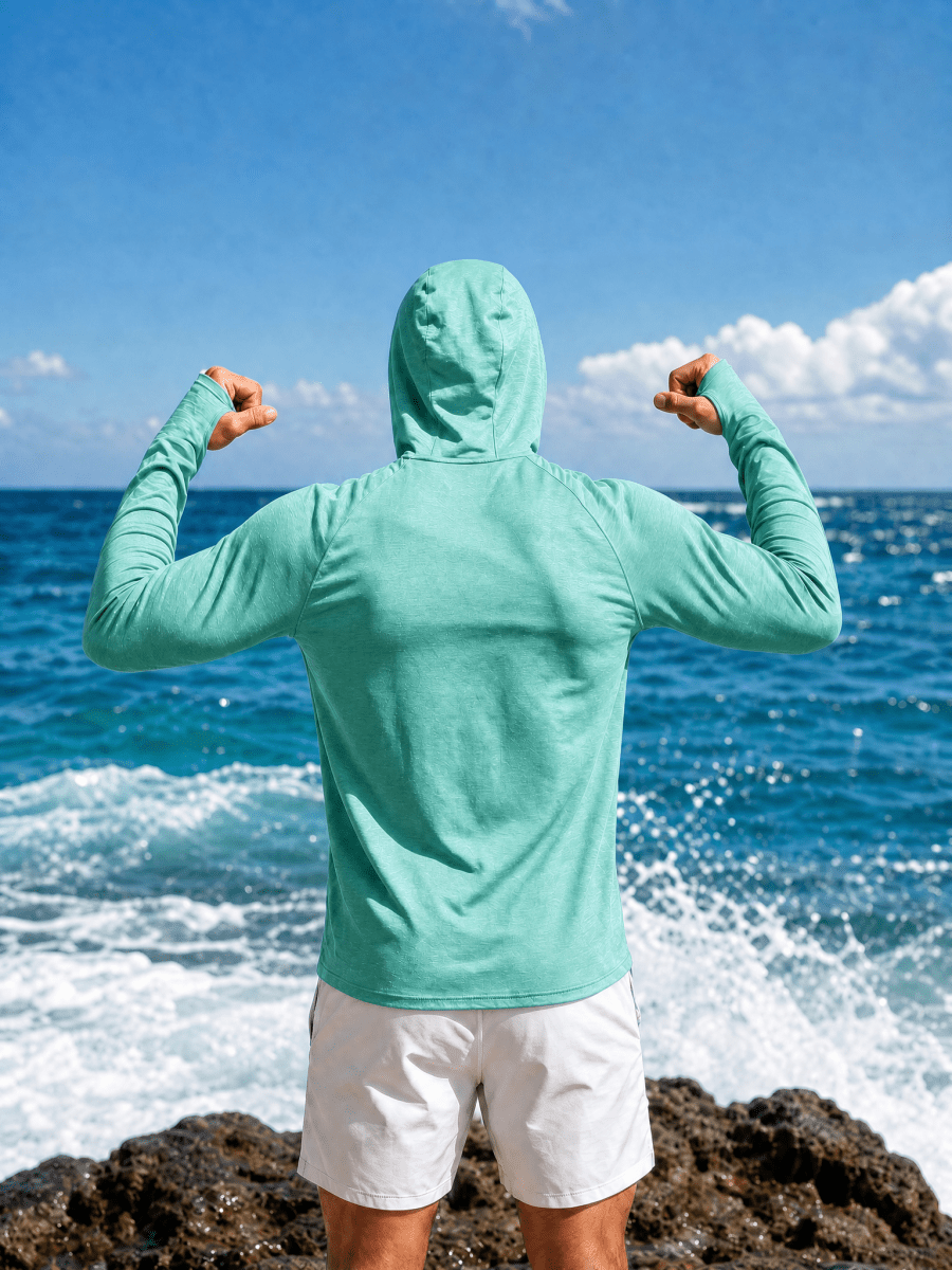 Men's UPF 50+ Sun Protection Hoodies with Thumb Holes