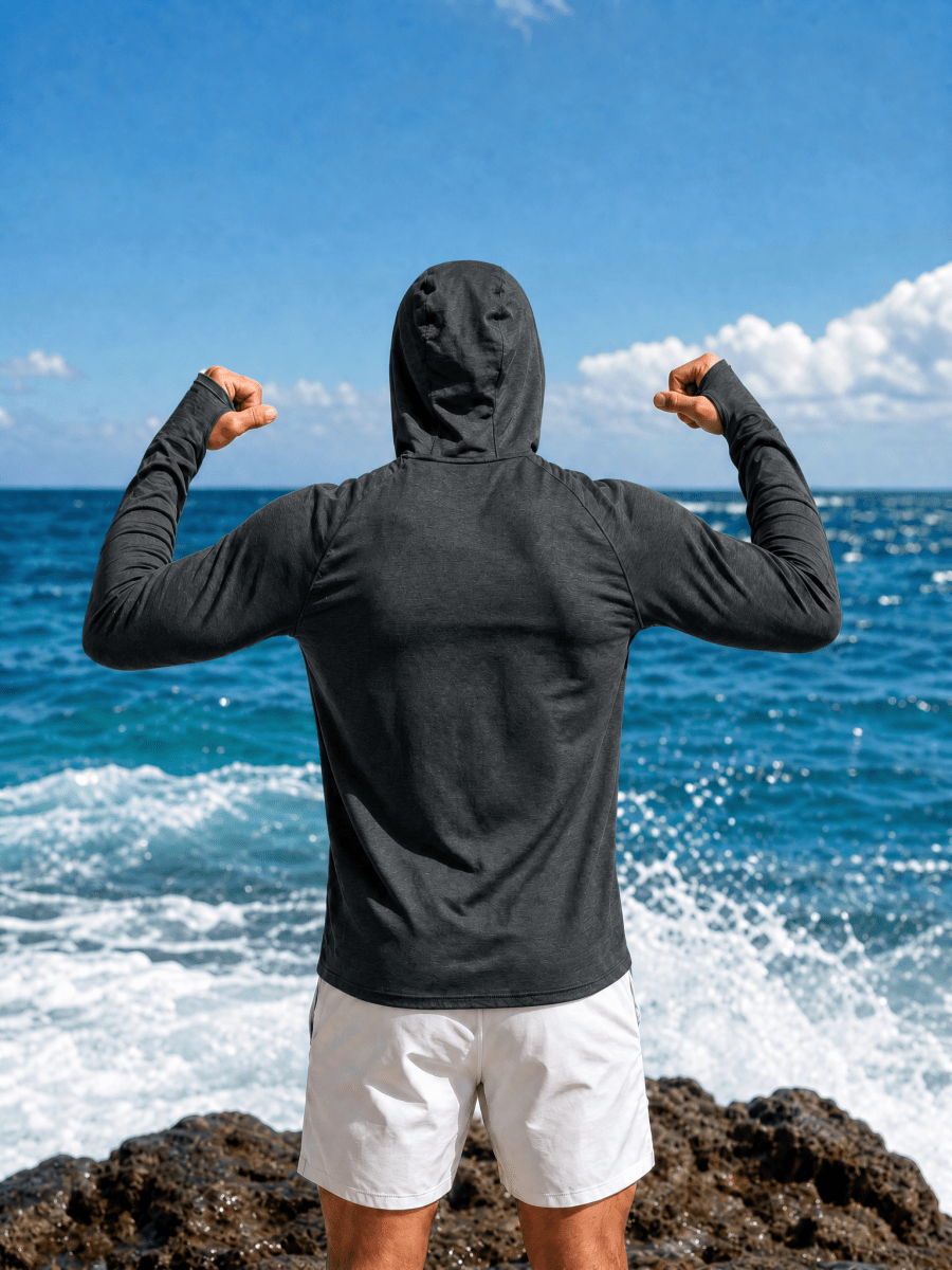 Men's UPF 50+ Sun Protection Hoodies with Thumb Holes