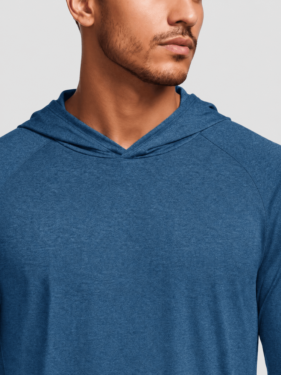 Men's UPF 50+ Sun Protection Hoodies with Thumb Holes