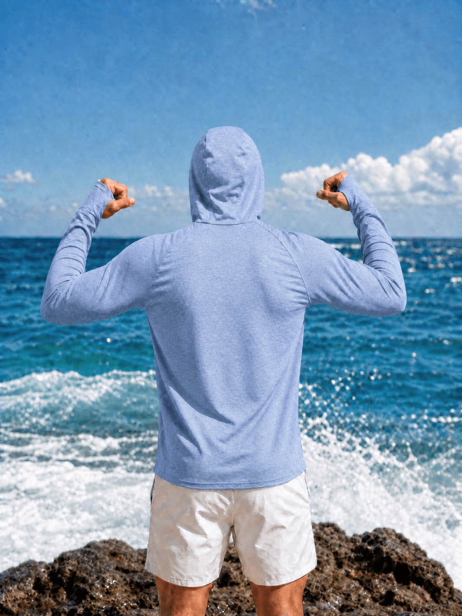 Men's UPF 50+ Sun Protection Hoodies with Thumb Holes