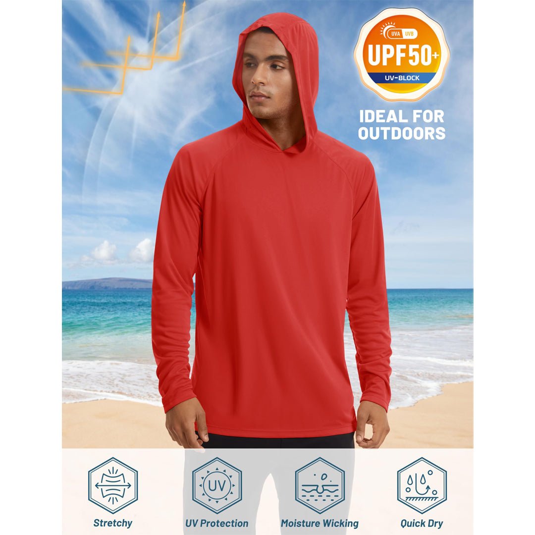 Men's UPF 50+ Sun Protective Athletic Rash Guard Shirts
