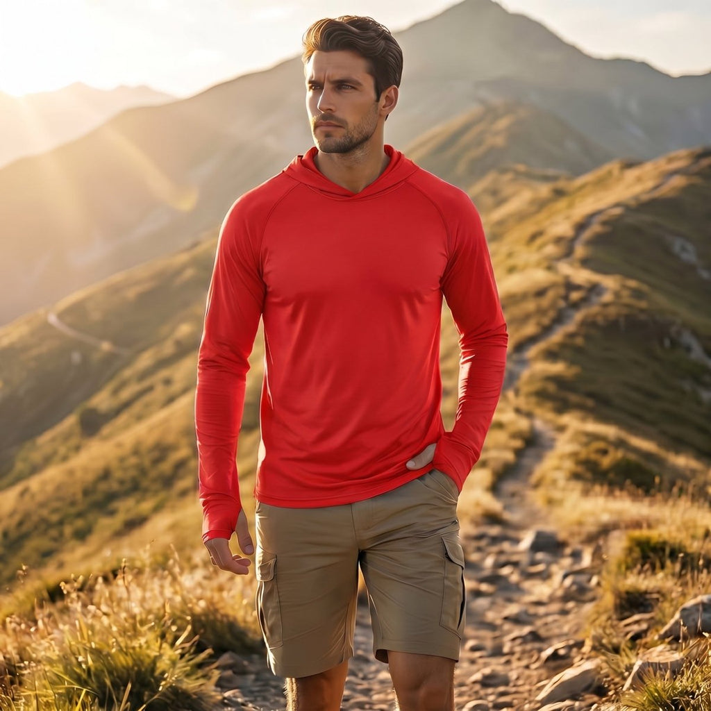 Men's UPF 50+ Sun Protective Athletic Rash Guard Shirts