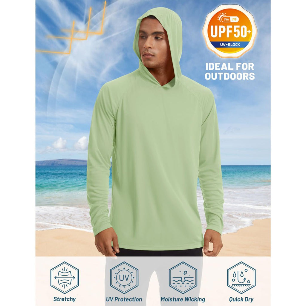 Men's UPF 50+ Sun Protective Athletic Rash Guard Shirts