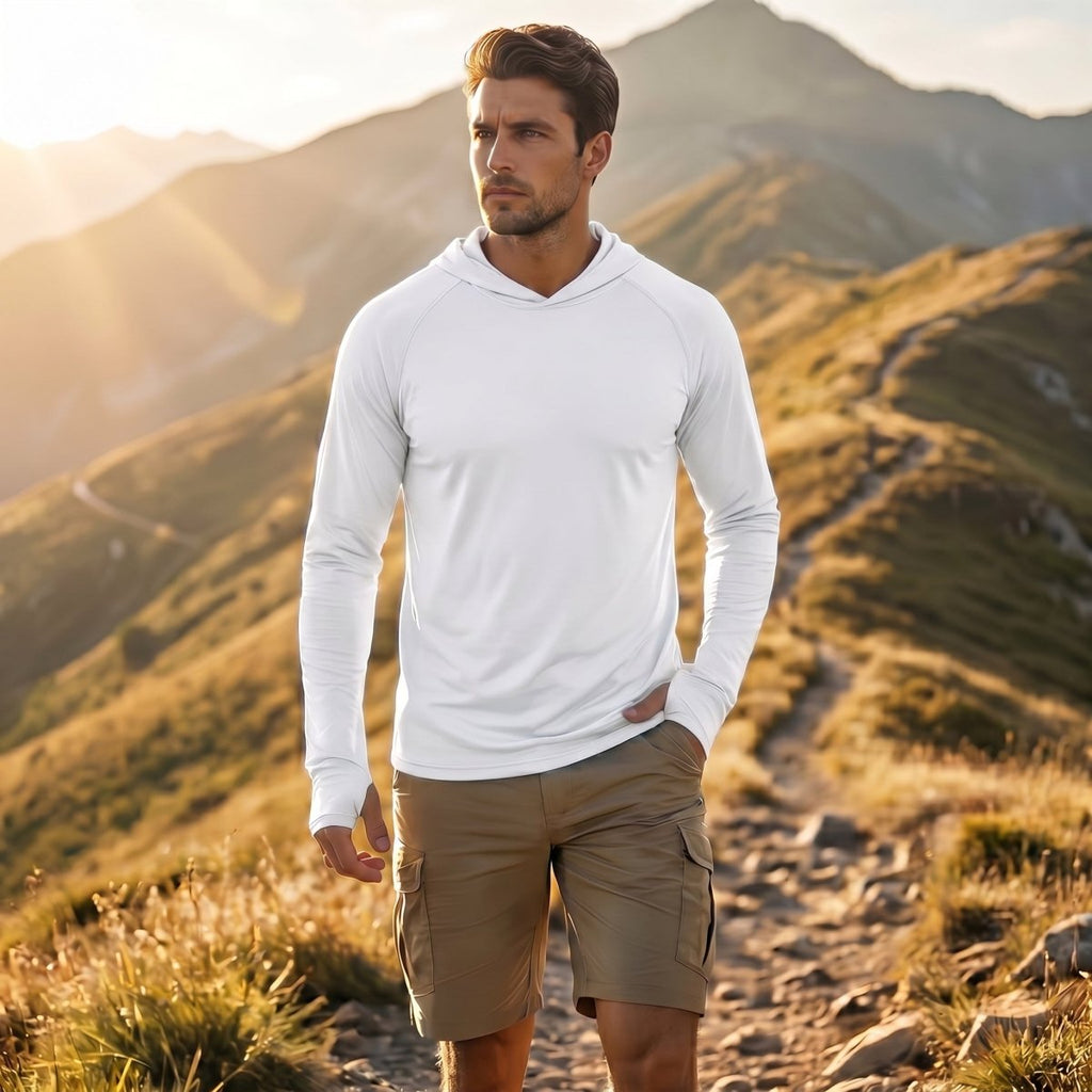 Men's UPF 50+ Sun Protective Athletic Rash Guard Shirts