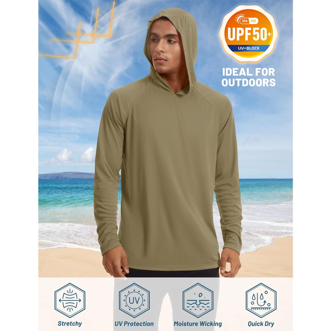 Men's UPF 50+ Sun Protective Athletic Rash Guard Shirts