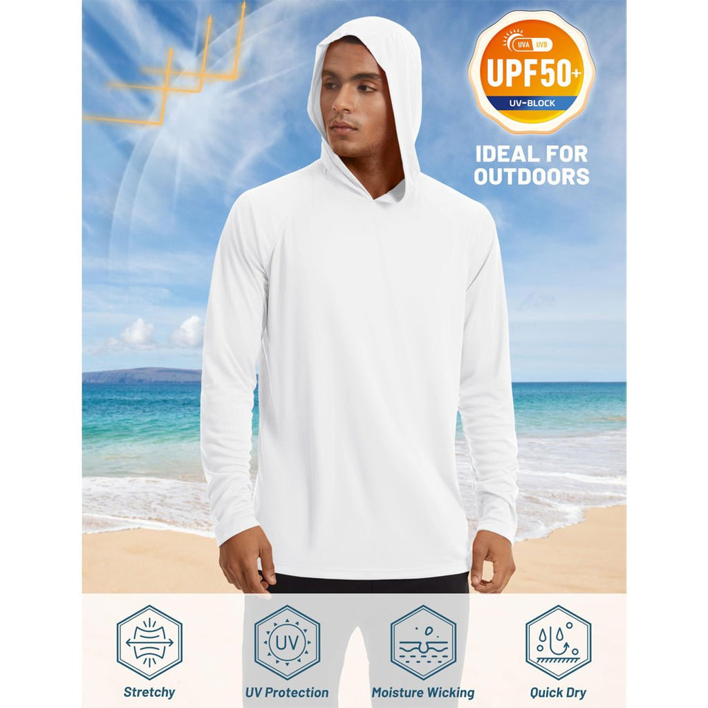 Men's UPF 50+ Sun Protective Athletic Rash Guard Shirts