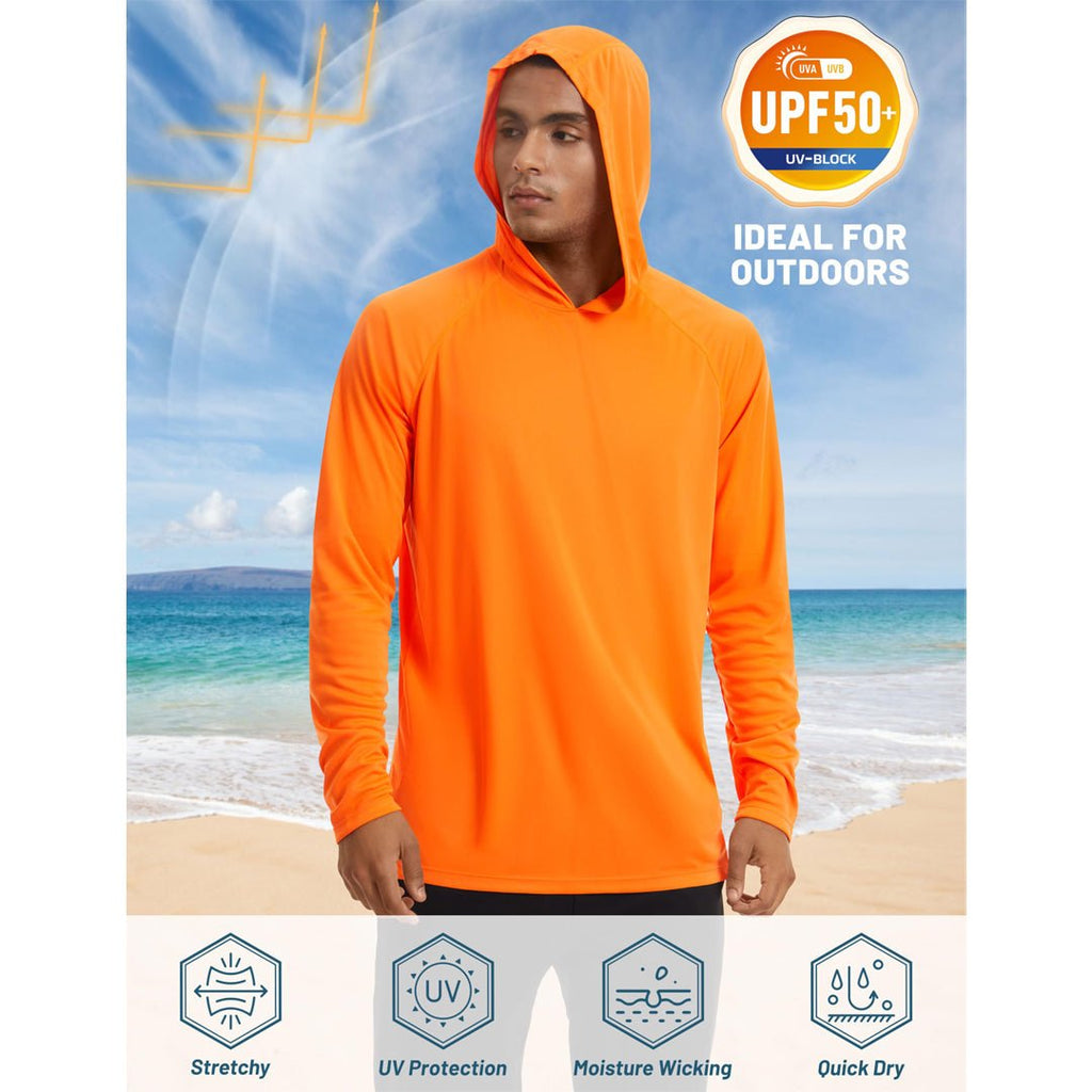 Men's UPF 50+ Sun Protective Athletic Rash Guard Shirts