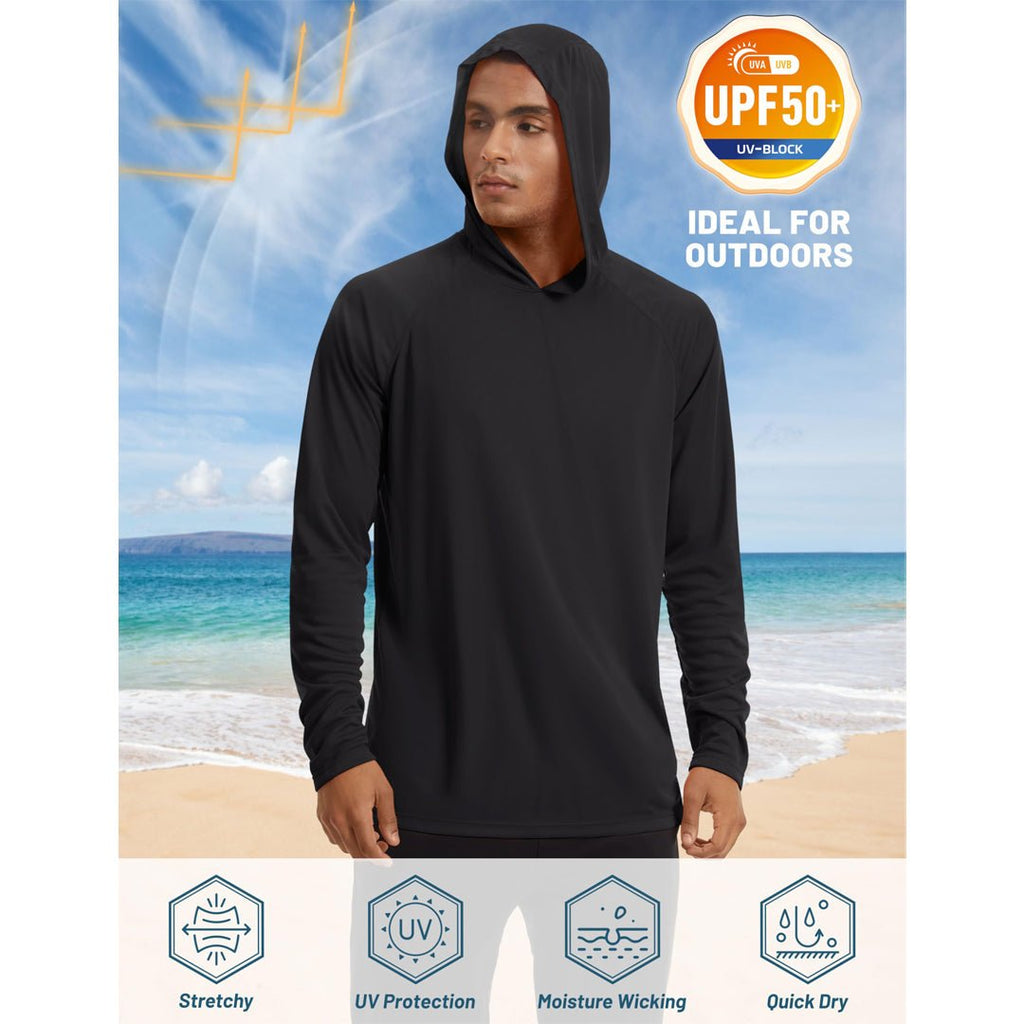 Men's UPF 50+ Sun Protective Athletic Rash Guard Shirts