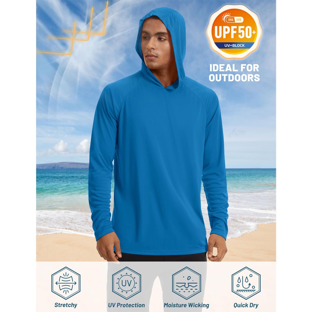 Men's UPF 50+ Sun Protective Athletic Rash Guard Shirts