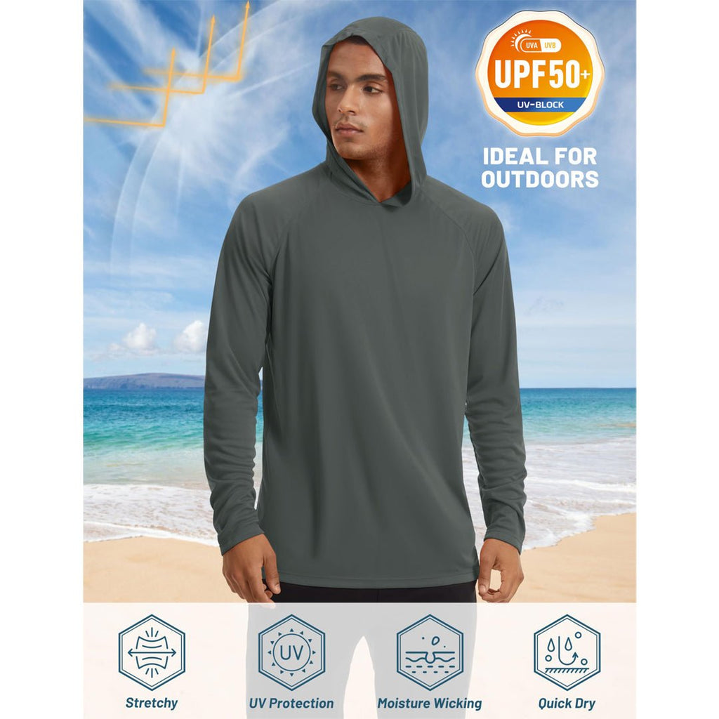 Men's UPF 50+ Sun Protective Athletic Rash Guard Shirts