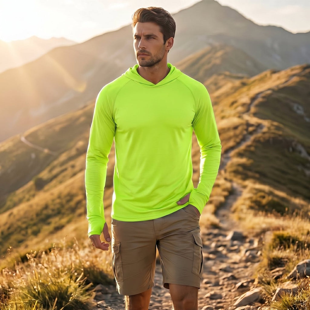 Men's UPF 50+ Sun Protective Athletic Rash Guard Shirts