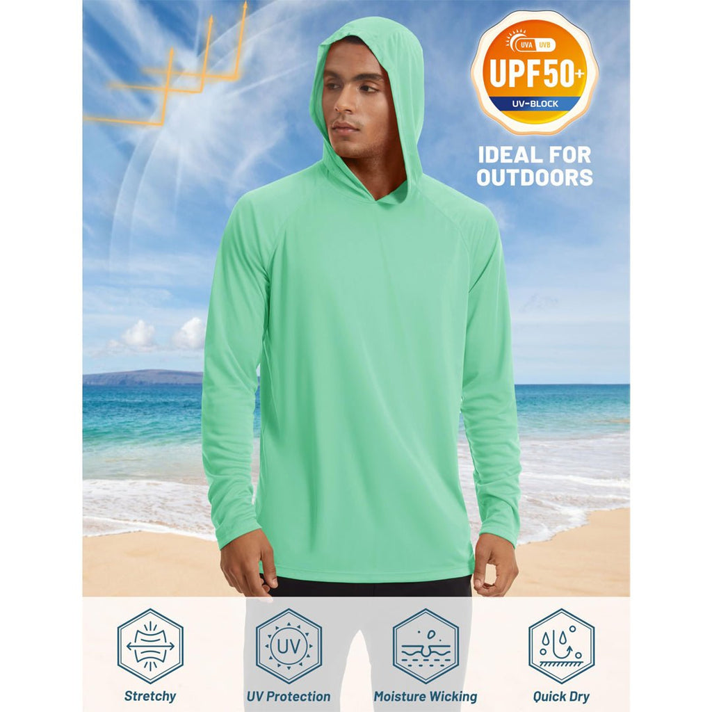 Men's UPF 50+ Sun Protective Athletic Rash Guard Shirts
