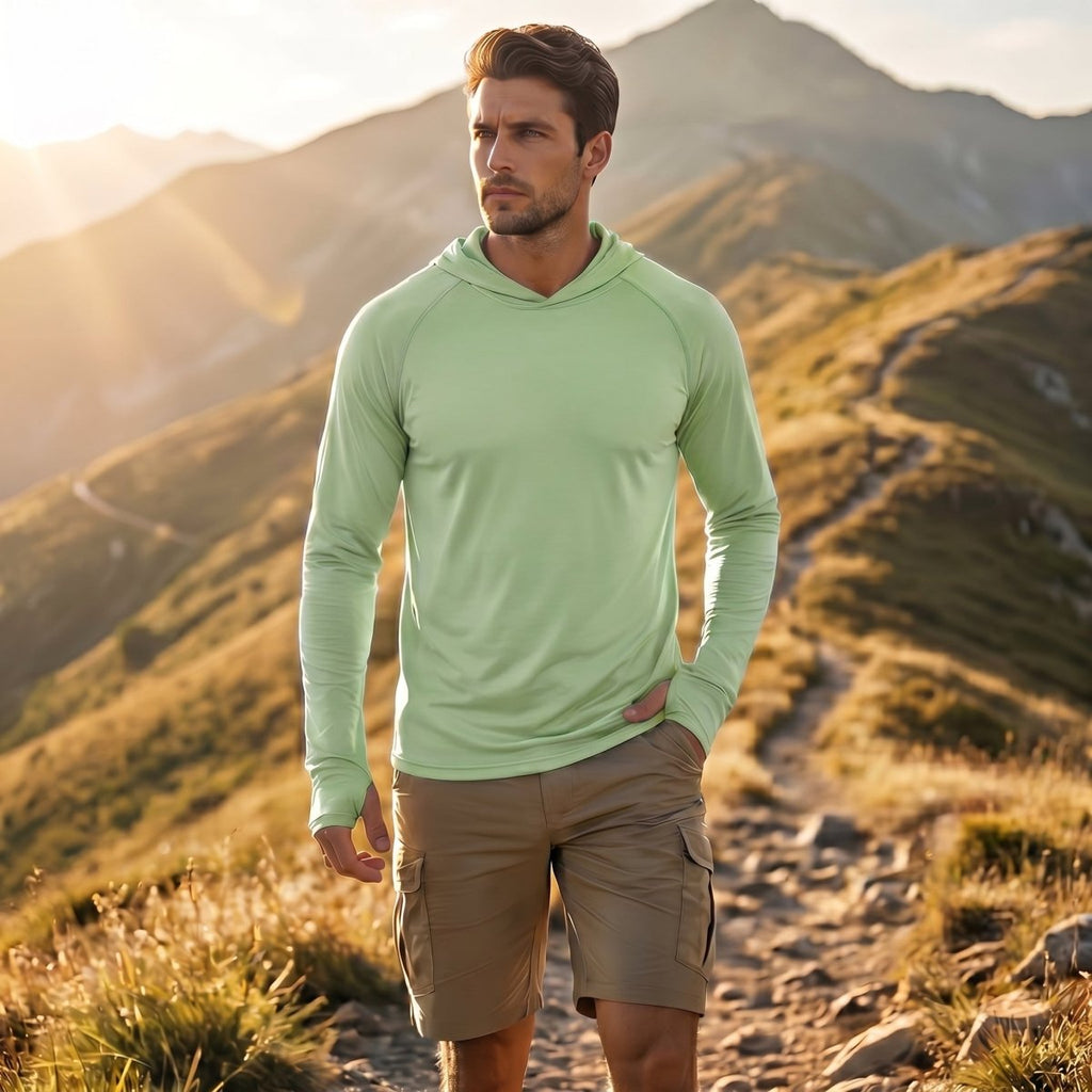 Men's UPF 50+ Sun Protective Athletic Rash Guard Shirts