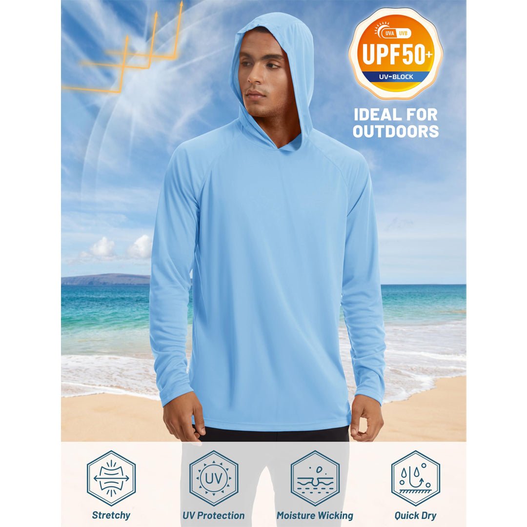 Men's UPF 50+ Sun Protective Athletic Rash Guard Shirts