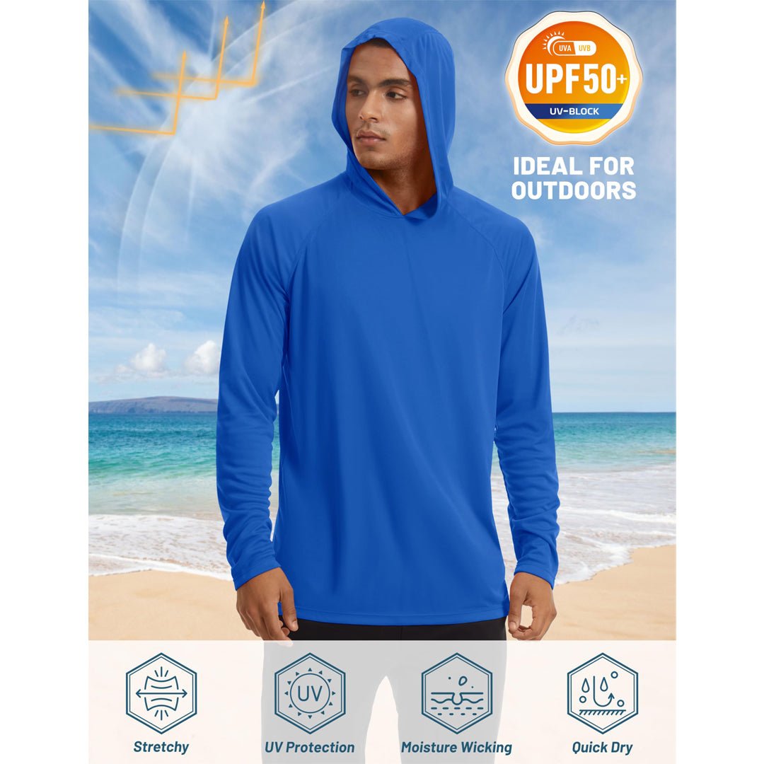 Men's UPF 50+ Sun Protective Athletic Rash Guard Shirts