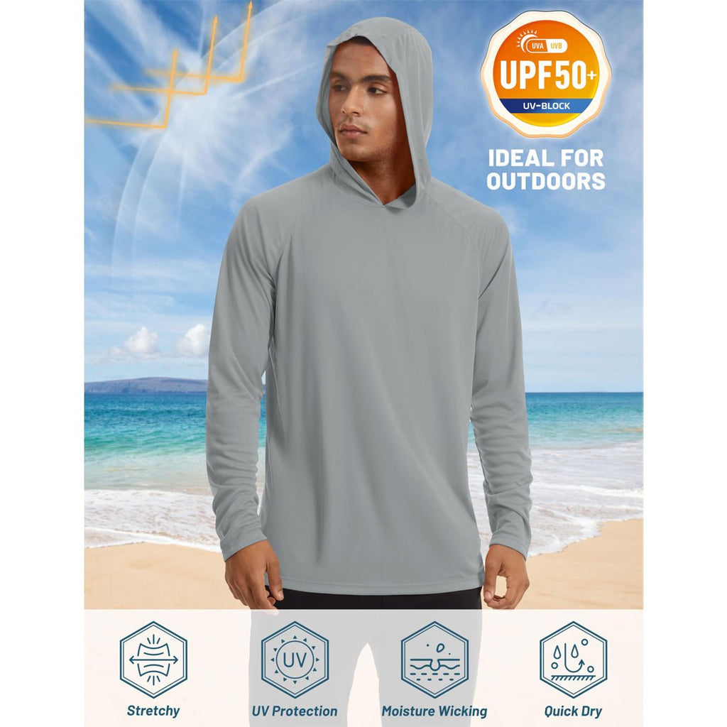 Men's UPF 50+ Sun Protective Athletic Rash Guard Shirts