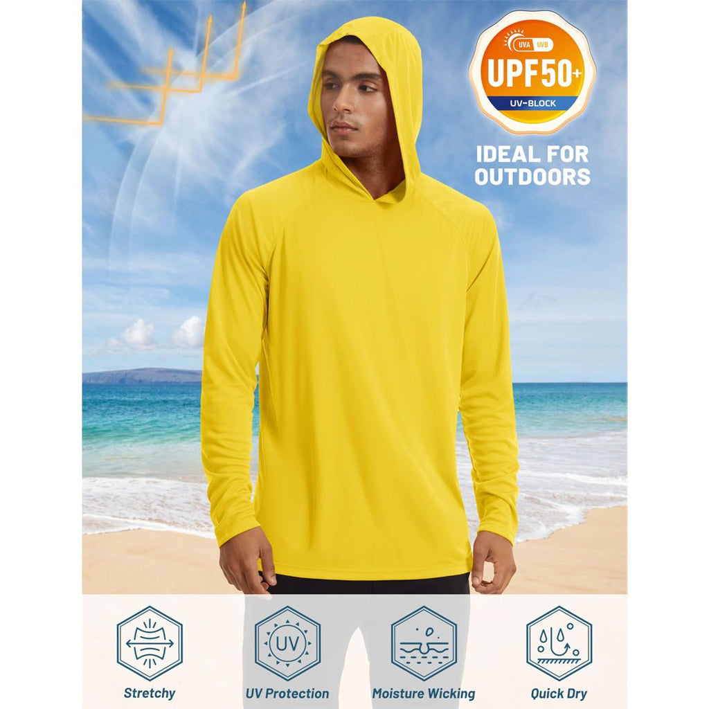 Men's UPF 50+ Sun Protective Athletic Rash Guard Shirts