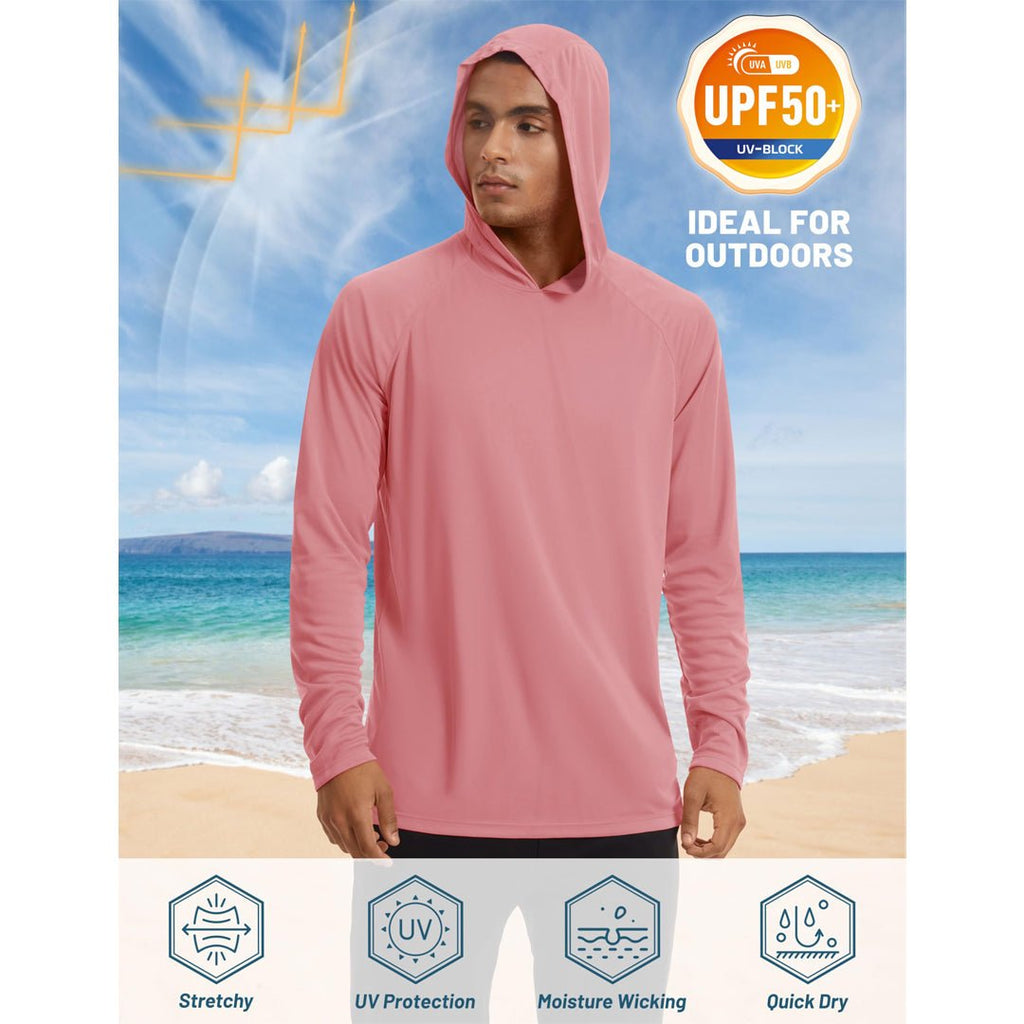Men's UPF 50+ Sun Protective Athletic Rash Guard Shirts