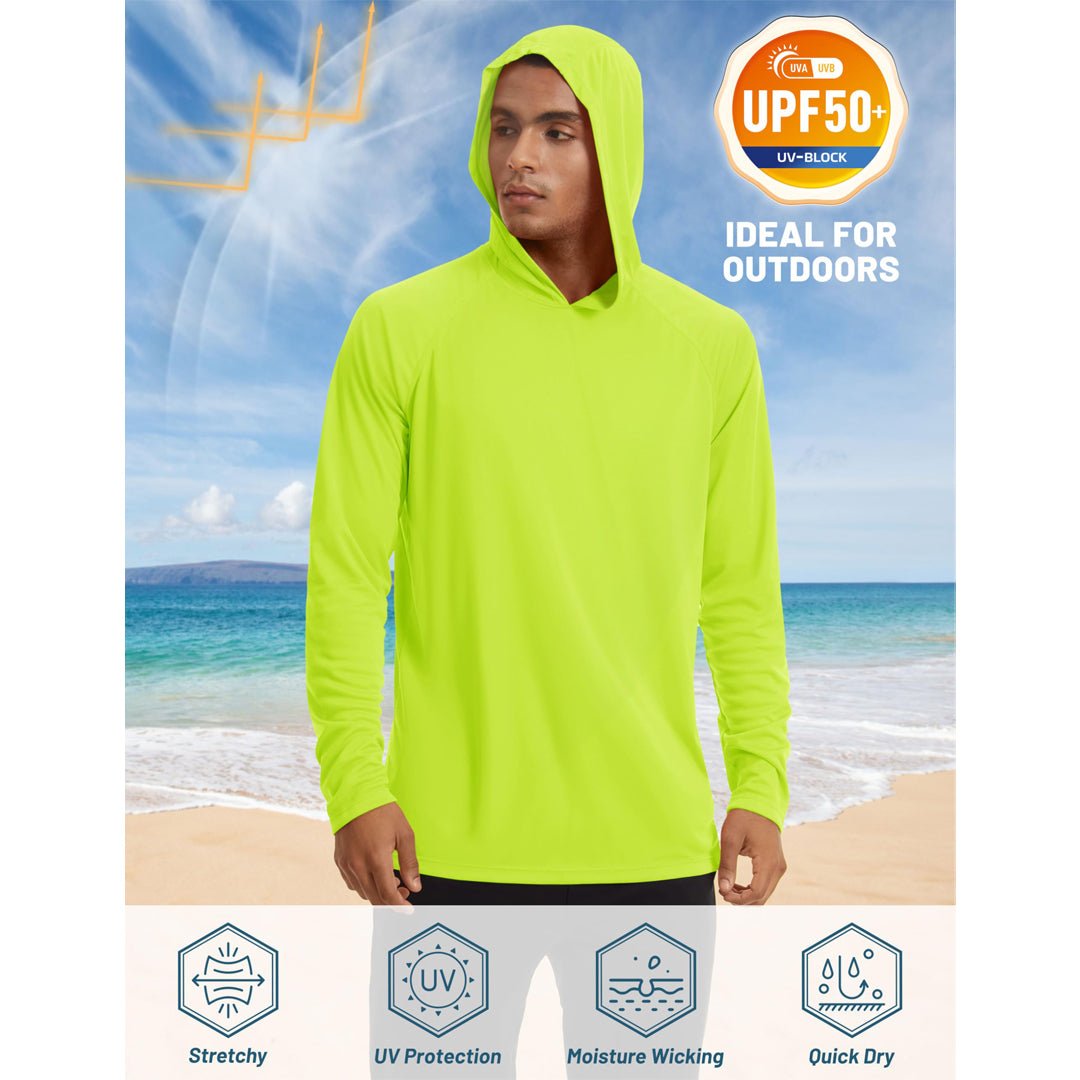 Men's UPF 50+ Sun Protective Athletic Rash Guard Shirts