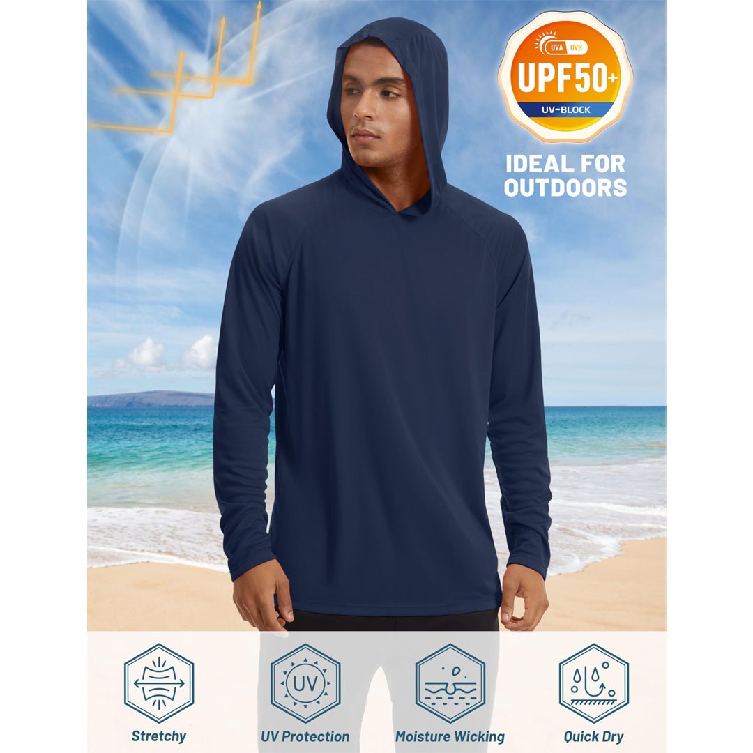 Men's UPF 50+ Sun Protective Athletic Rash Guard Shirts
