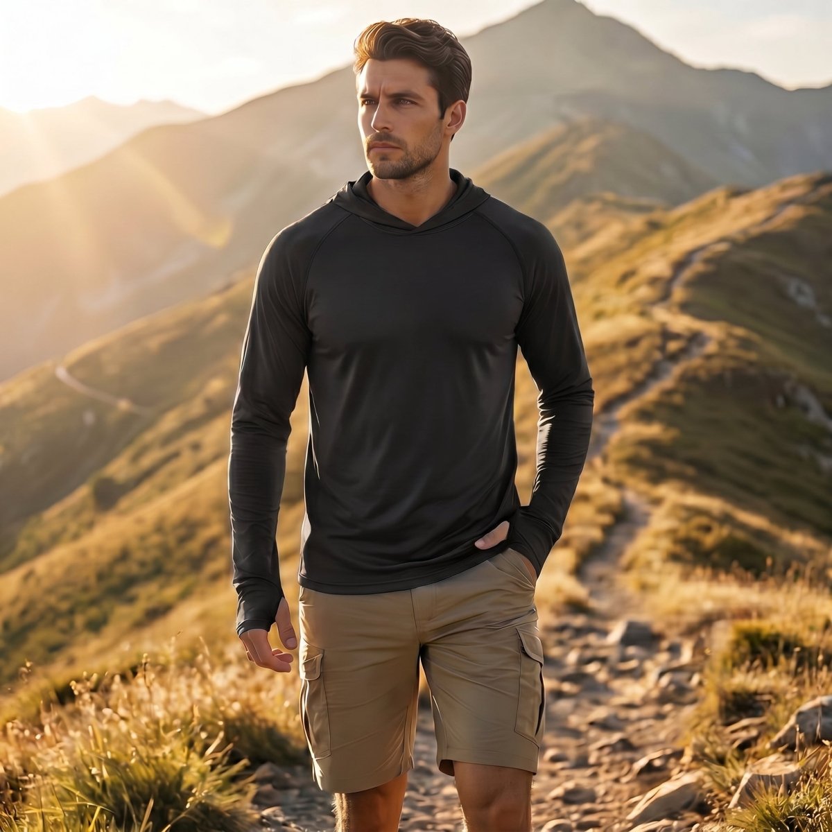 Men's UPF 50+ Sun Protective Athletic Rash Guard Shirts
