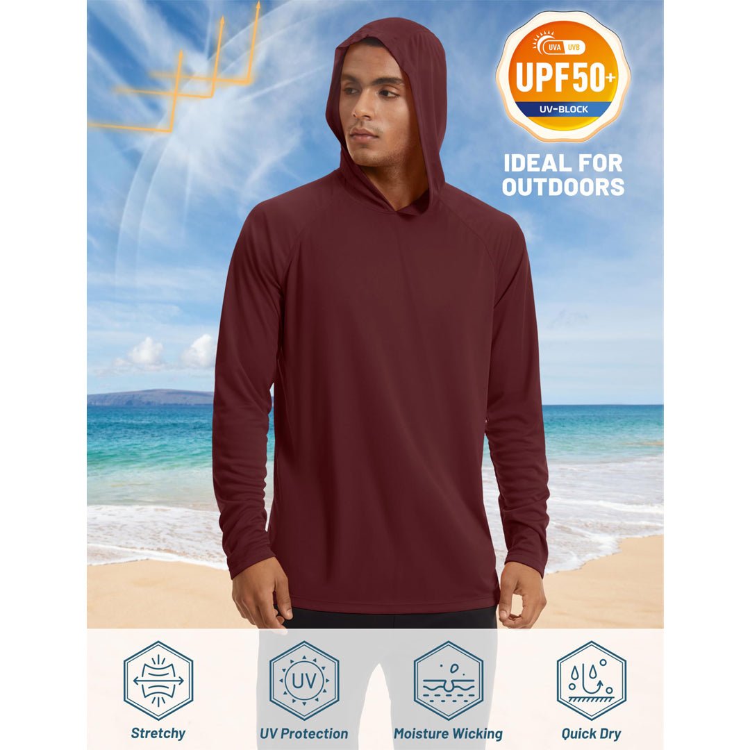 Men's UPF 50+ Sun Protective Athletic Rash Guard Shirts