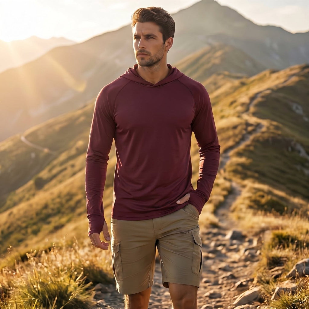 Men's UPF 50+ Sun Protective Athletic Rash Guard Shirts
