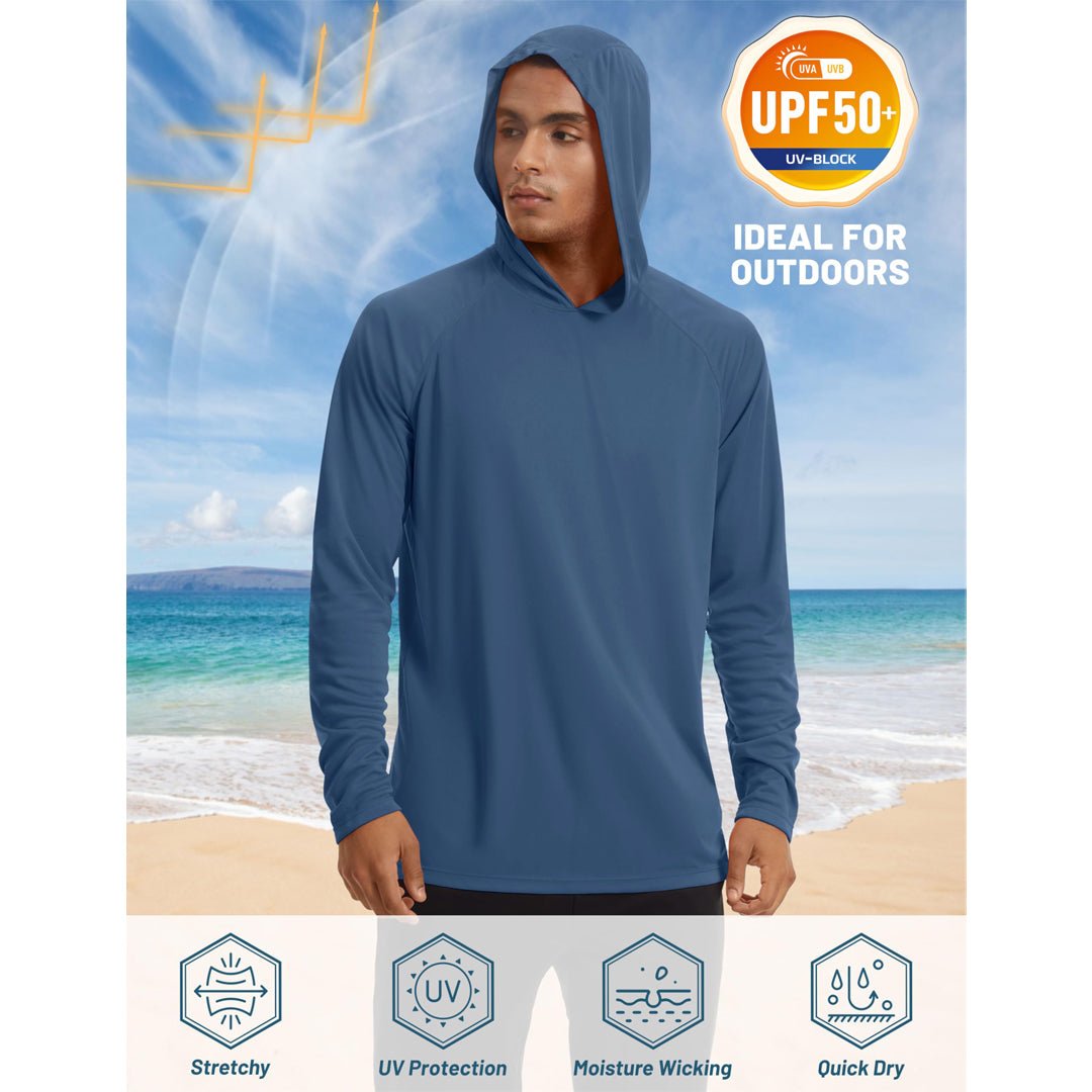 Men's UPF 50+ Sun Protective Athletic Rash Guard Shirts