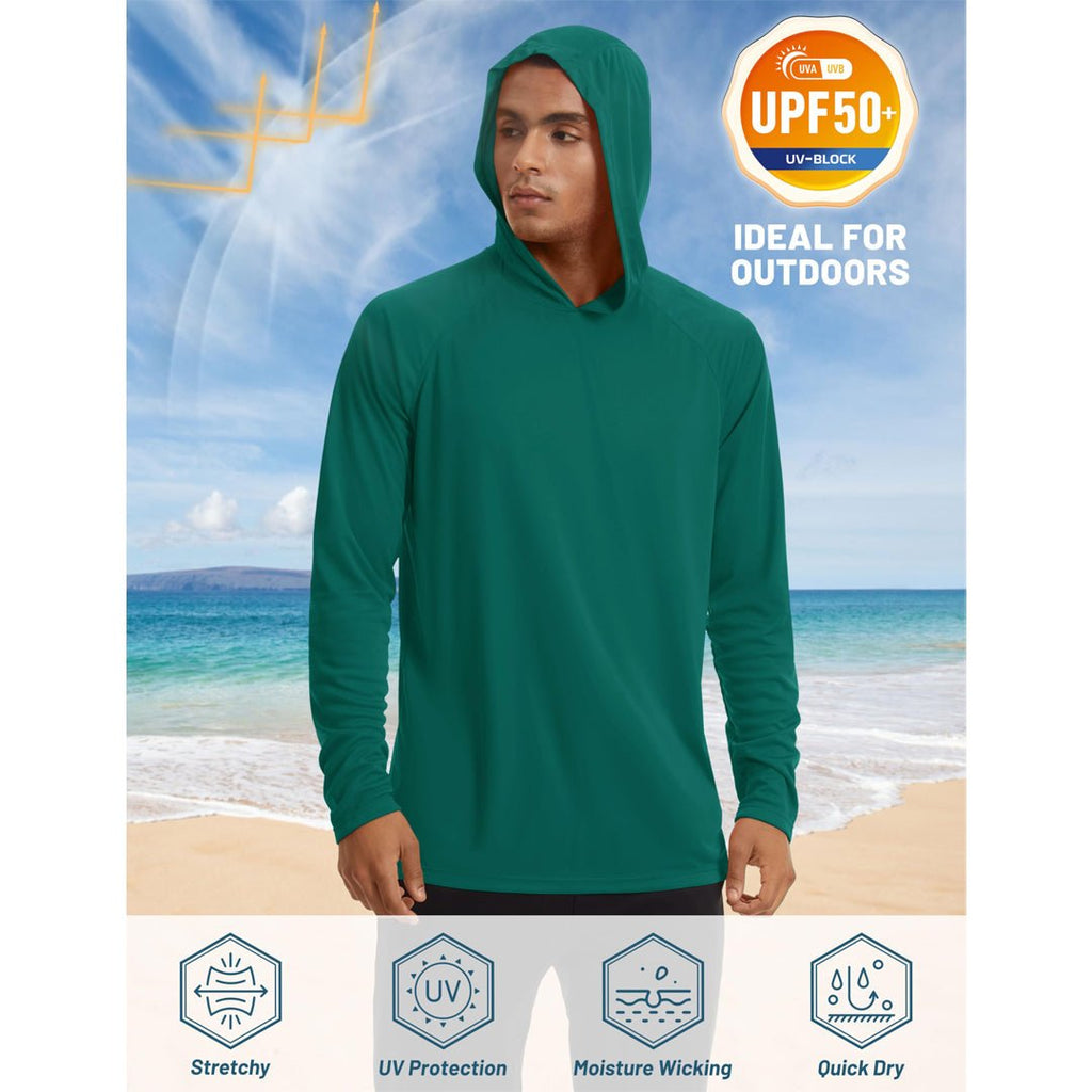 Men's UPF 50+ Sun Protective Athletic Rash Guard Shirts