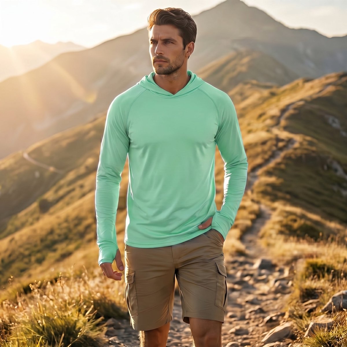 Men's UPF 50+ Sun Protective Athletic Rash Guard Shirts